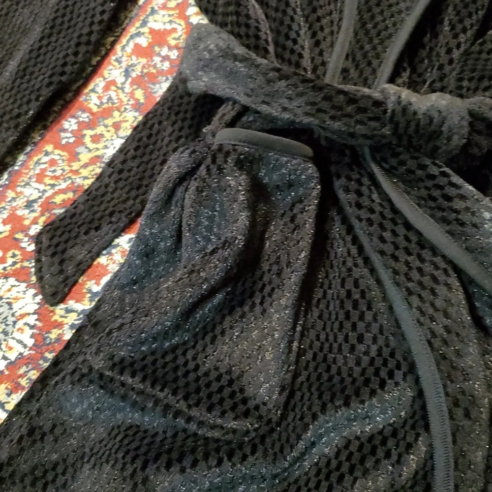 Alfani Textured Black Robe - Picture 7 of 14